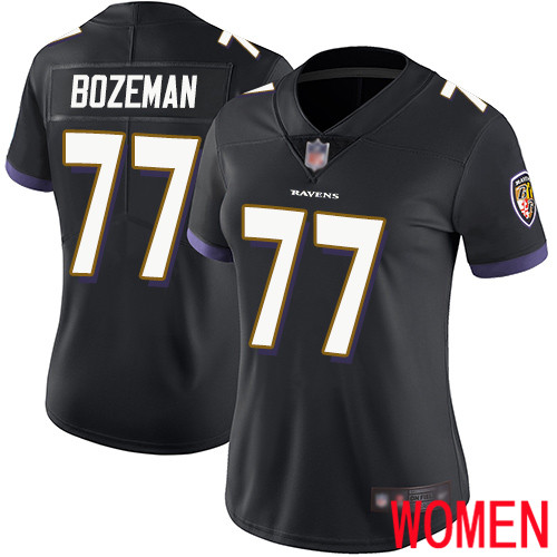 Baltimore Ravens Limited Black Women Bradley Bozeman Alternate Jersey NFL Football #77 Vapor Untouchable